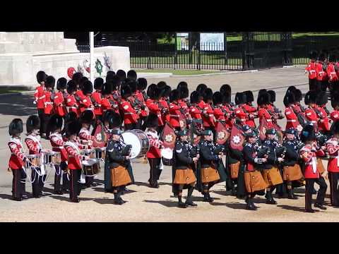 Trooping the Colour-The Irish Guards, The Colonels Review 10th June 2017.