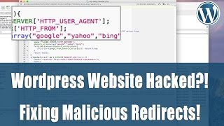 Hacked: Wordpress website redirects to spammy site? How to fix.