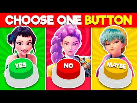 KPOP DEMON HUNTERS 🟢 YES 🔴 NO 🟡 MAYBE Challenge 🤔 Choose One Button!