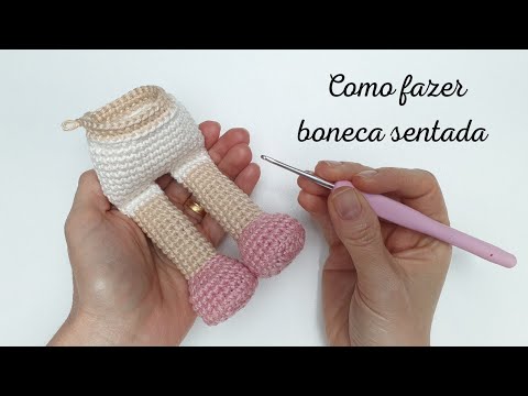 How to make a sitting amigurumi doll