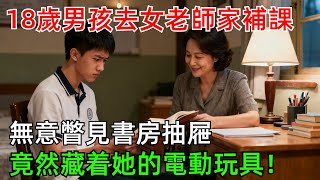 18歲男孩去女老師家補課，無意瞥見書房抽屜，竟然藏着她的電動玩具！#情感#故事#奇聞#社會#倫理#男頻