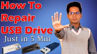 How To FIX/Repair A Corrupted USB Flash Drive Urdu/ Hindi Tutorial