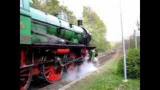 preview picture of video 'Nosztalgia gőzös 2012.04.21. Porva-Csesznek vasútállomás‎ (vintage steam train)'