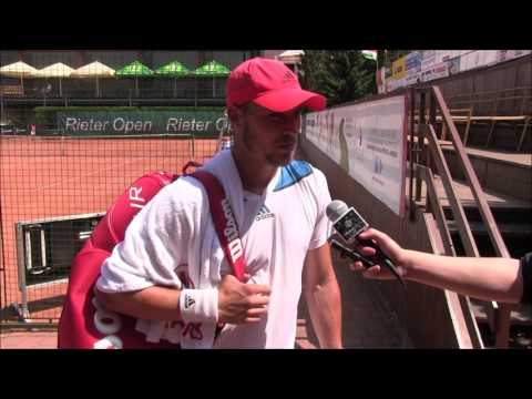 Jan Blecha po výhře v prvním kole kvalifikace na turnaji Futures v Pardubicích