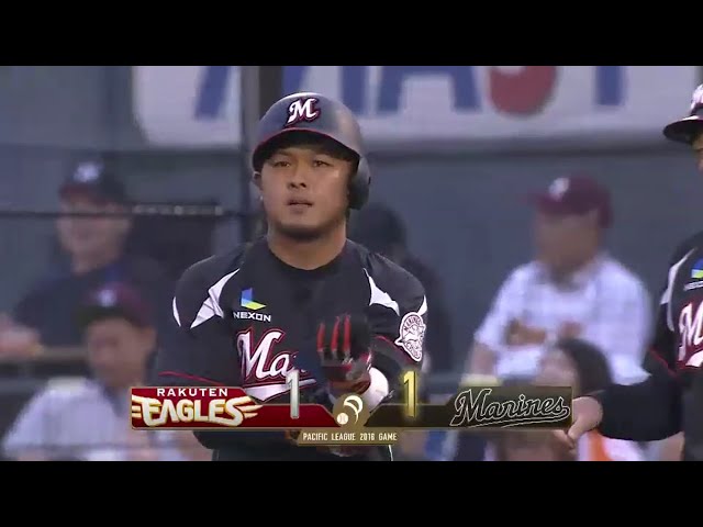 【2回表】マリーンズ・田村 逆方向へしぶとく運ぶ同点タイムリー!! 2016/7/23 E-M