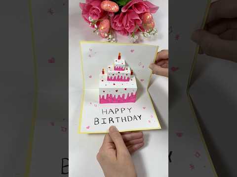 Easy DIY Pop Up Birthday Cake Card Idea