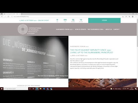 Nuremberg Forum 2021- Welcome Remarks & Keynote Addresses