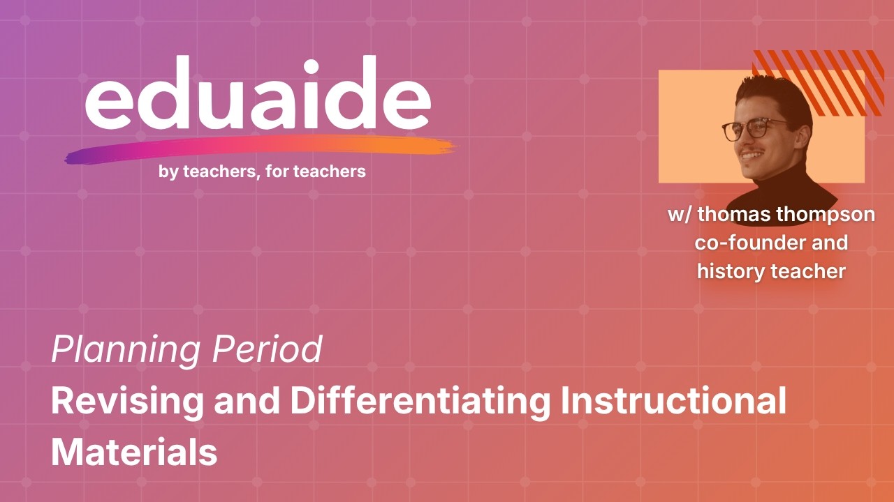 Planning Period: Revising and Differentiating Instructional Materials video thumbnail