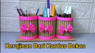 Download lagu Pencil Case Made from Used Cardboard || Crafts from Used Cardboard mp3