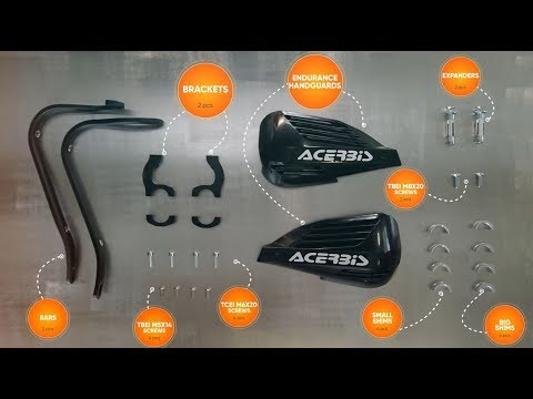 Acerbis X-Factor/Endurance-X Handguard Mount Kit - Black, Fits Specific Motorcycle & ATV Models 12 thumbnail image