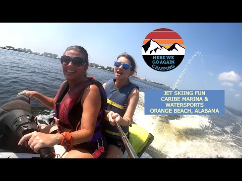 Jet skiing at Caribe Marina and Watersports in Orange Beach, Alabama (Gulf Shores)