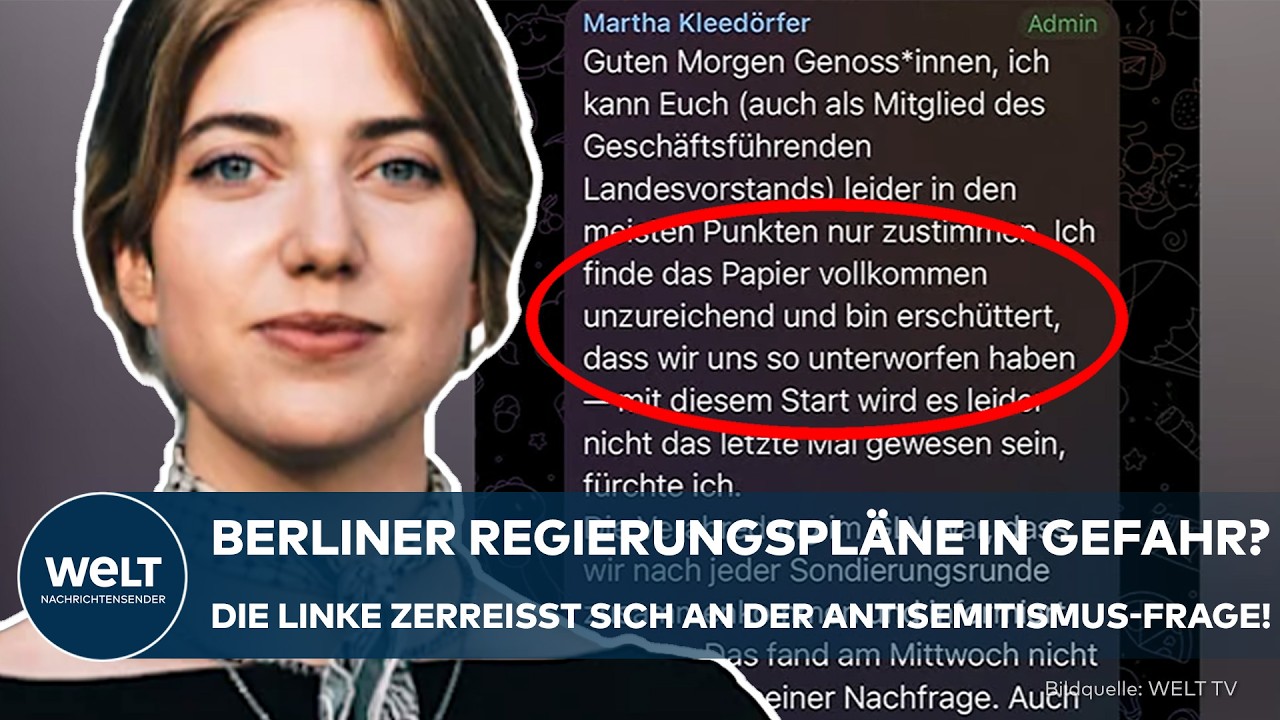 LINKE GESPALTEN: Antisemitismuspapier löst heftigen Widerstand aus und belastet Koalitionspläne!