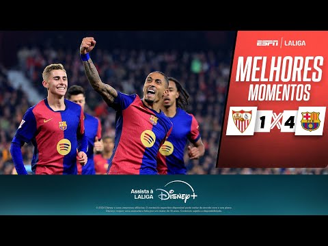 Gols e lances de Sevilla x Barcelona