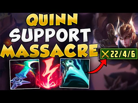 QUINN SUPPORT IS ACTUALLY VIABLE IN SEASON 11 WITH THIS BUILD (ROAMING KINGDOM) - League of Legends