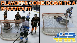 Playoffs come down to a shootout! Phantoms beer league hockey goalie GoPro
