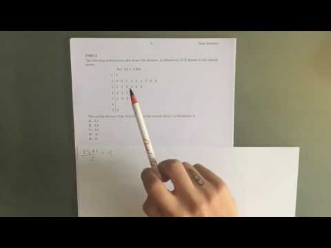 FM014 Further Maths Fortify Study Guide - "Finding Median from an Ordered Stem Plot"