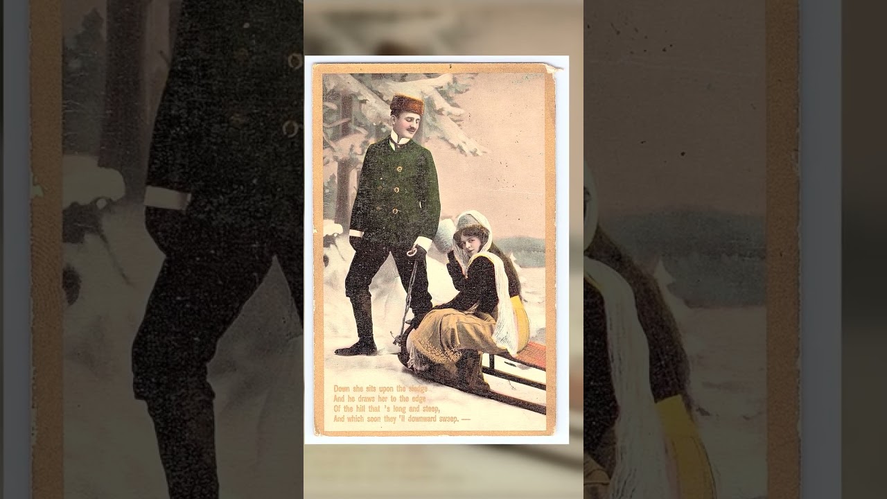 R.E.L. Emaille Series, Divided Back Postcard, Winter Scene, 1912 Video