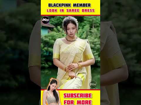 BLACKPINK MEMBERS LOOKS IN SAREE DRESS 😘#kpop #blackpink #shorts #bts #trending #shortsfeed #viral