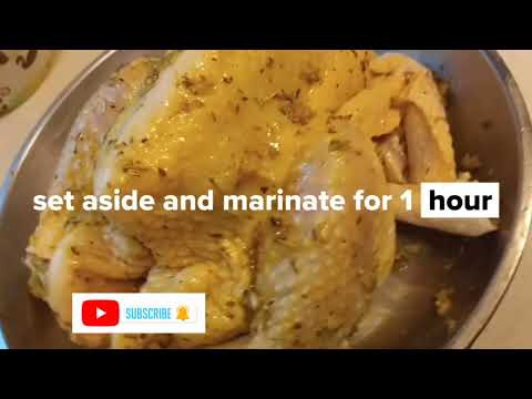 Air fryer chicken with corned beef fried rice stuffing