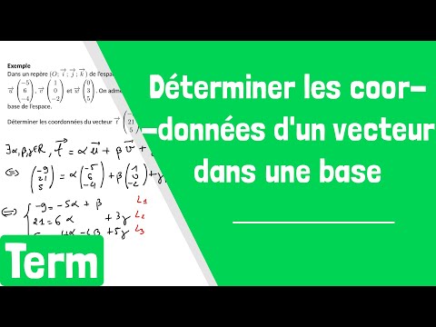 Comment déterminer les coordonnées d'un vecteur dans une base dont on connaît les coordonnées ?