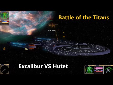USS Excalibur VS Cardassian Hutet | Battle of the Titans | Star Trek Bridge Commander |