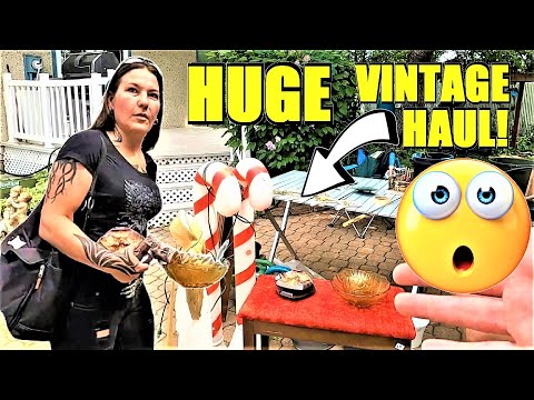 Ep497:  YOU WON'T BELIEVE THIS HUGE VINTAGE GARAGE SALE HAUL!  😯😯