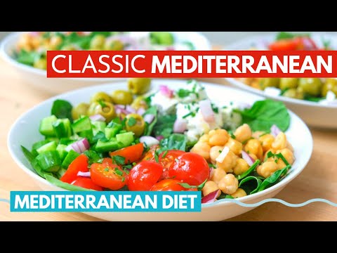 Classic Mediterranean Chickpea Salad | easy mediterranean diet recipes