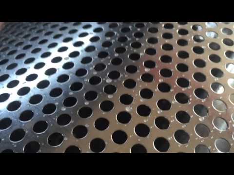 Stainless steel rice mill screen, grey, powder coated