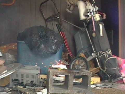 2g ETN charge vs. cinder block and hard drive