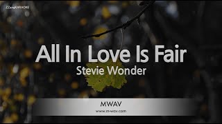Stevie Wonder - All In Love Is Fair (Melody) (Karaoke Version)