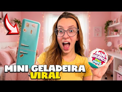 COMPREI A MINI GELADEIRA QUE TÁ VIRALIZANDO!!!