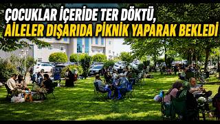Çocuklar İçeride Ter Döktü, Aileler Dışarıda Piknik Yaparak Bekledi