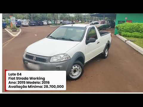 LOTE 04: Caminhonete Fiat Strada Working, ano 2015, modelo 2016, placas J*****2.
