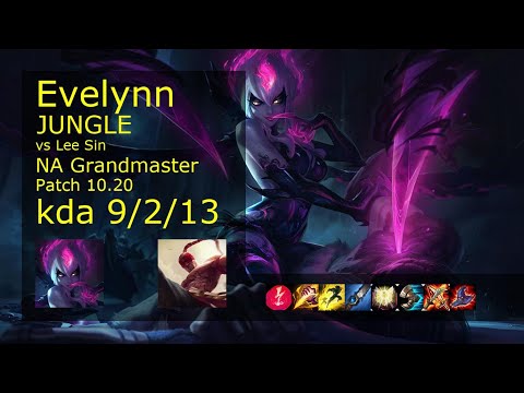 Evelynn Jungle vs Lee Sin - NA Grandmaster 9/2/13 Patch 10.20 Gameplay