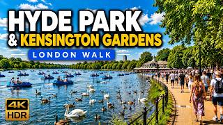 London's Most Beautiful Parks! | Hyde Park & Kensington Gardens | 4K HDR Walking