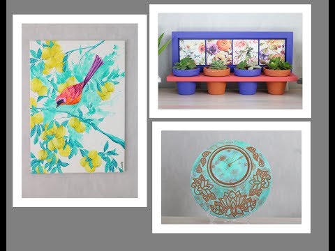 ManosalaObraTv 2019 Programa 51 - Sublimacion y Decoupage - Pintar Pájaros - Pinta Facil