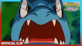 Totodile, use Scary Face! | Pokémon: Master Quest | Official Clip