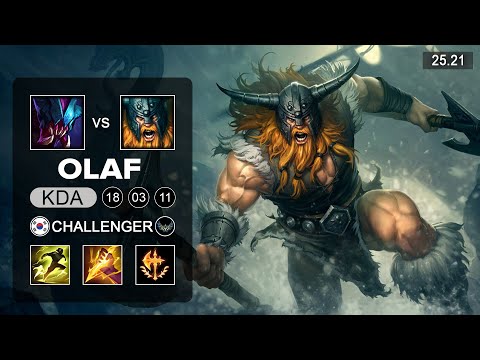 Olaf vs Rek'Sai Jungle - KR Challenger - Patch 25.21 Season 15