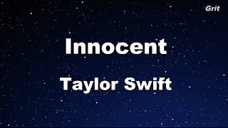 Innocent - Taylor Swift Karaoke【No Guide Melody】