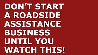How to Start a Roadside Assistance Business | Free Roadside Assistance Business Plan Template
