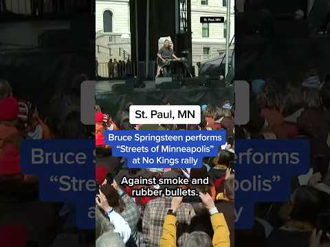 Bruce Springsteen performs "Streets of Minneapolis" at No Kings rally