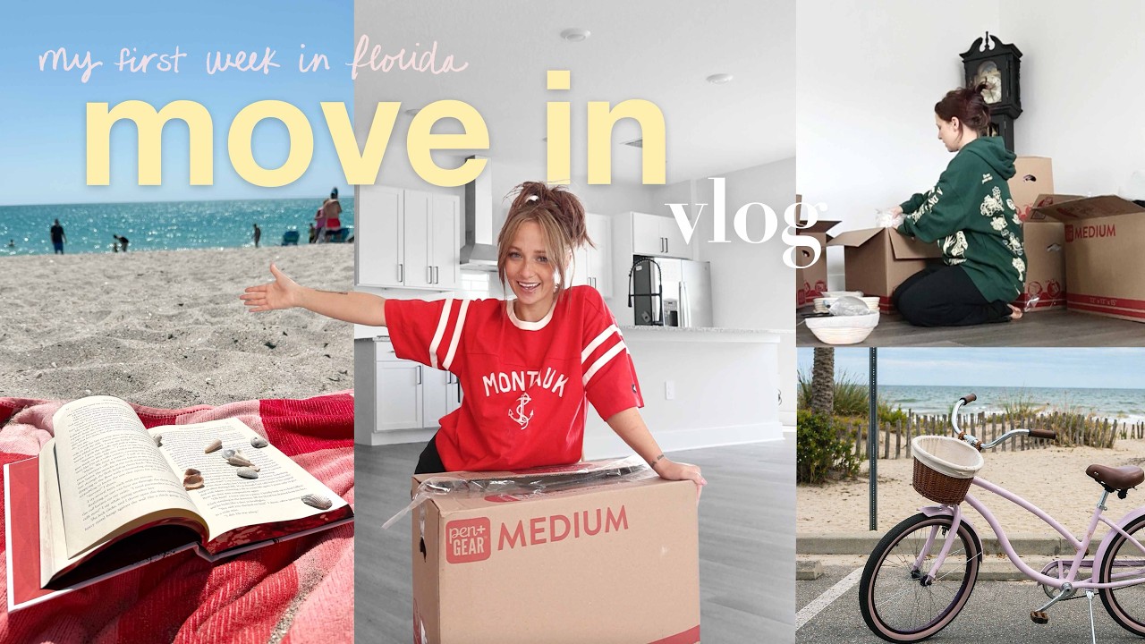MOVING VLOG! unpacking & organizing & my first week living in florida