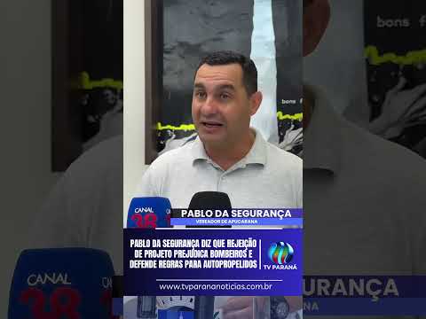 Vereador Pablo diz que rejeição de projeto prejudica Bombeiros e defende regras para autopropelidos