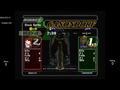 MMOM139 SSBM - Khan (Marth) vs. Wjang (Ganondorf) - Melee LR4