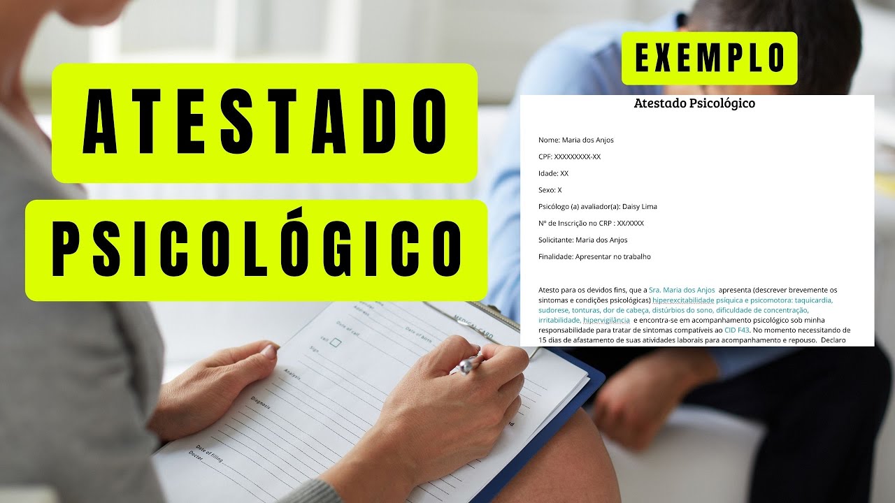Como fazer um ATESTADO PSICOLÓGICO? Exemplo