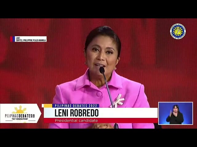 At Comelec debate, Robredo flexes why ‘best man for the job is a woman’