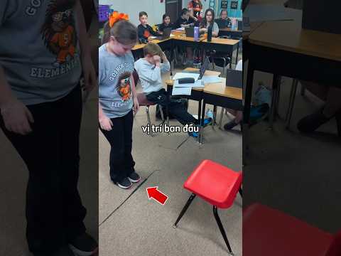 Học sinh bối rối khi tham gia thử thách ngồi ghế cho đến khi 😳