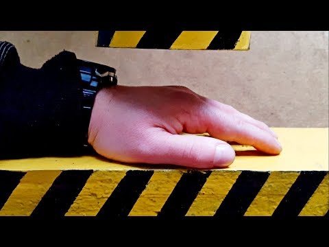 ГИДРАВЛИЧЕСКИЙ ПРЕСС ПРОТИВ РУКИ