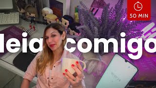 leia comigo por 50 minutos 📖☕️ (chuva leve, sem música)