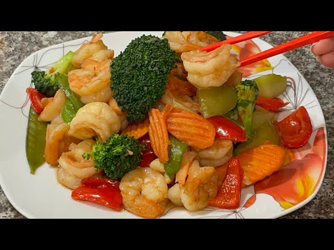 🔴CAMARONES 🍤🍤 SALTEADOS con VERDURAS 💯FACIL 👌🏼 y con POCOS INGREDIENTES‼️